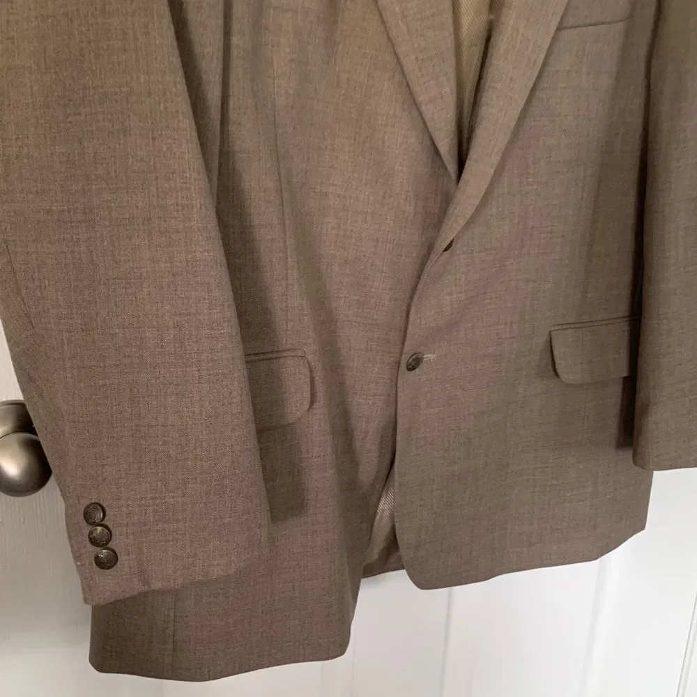 EUC Vintage Hunt Valley Tan Sports‎ Coat Jacket Blazer Size 48R